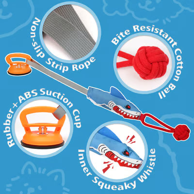 Tug-of-War Dog Toy with Suction Cup