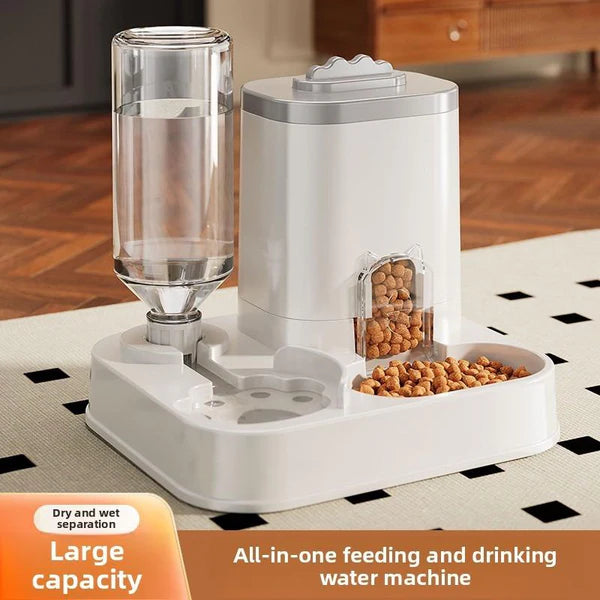 Automatic Pet Water Dispenser with Integrated Bowl