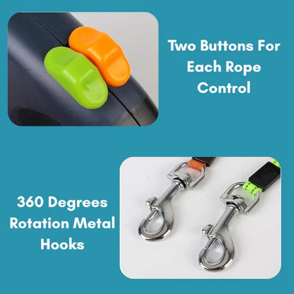 2-Dog Retractable Leash