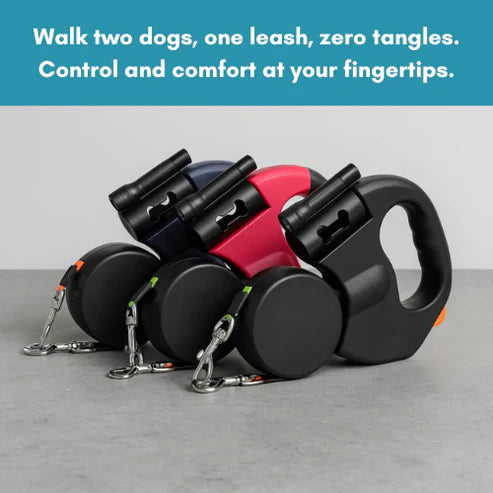 2-Dog Retractable Leash