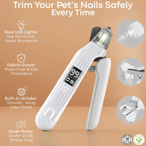 Electric Pet Nail Trimmer & Grinder with LED Light