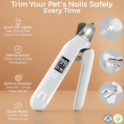 Electric Pet Nail Trimmer & Grinder with LED Light
