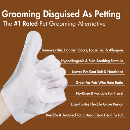 Pet Grooming Glove Wipes