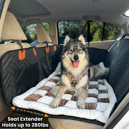 6-in-1 Waterproof Dog Car Seat Cover with Mesh Window