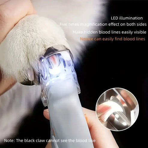 LED Light Pet Nail Clippers with Magnifier