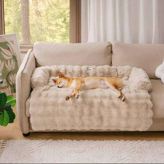 Plush Calming Dog Bed Sofa Protector Mat