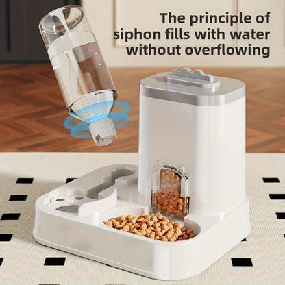 Automatic Pet Water Dispenser with Integrated Bowl